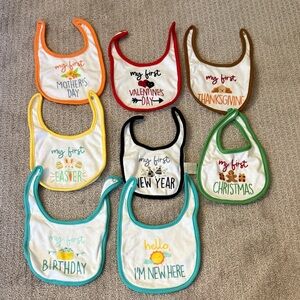 Colorful Baby Bib Set - My First Holiday Collection